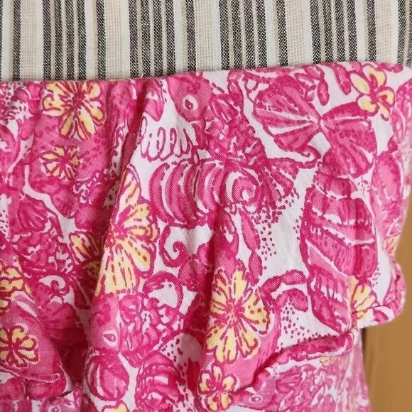 Lilly pulitzer wiley strapless ruffle women's size Small - Picture 2 of 3